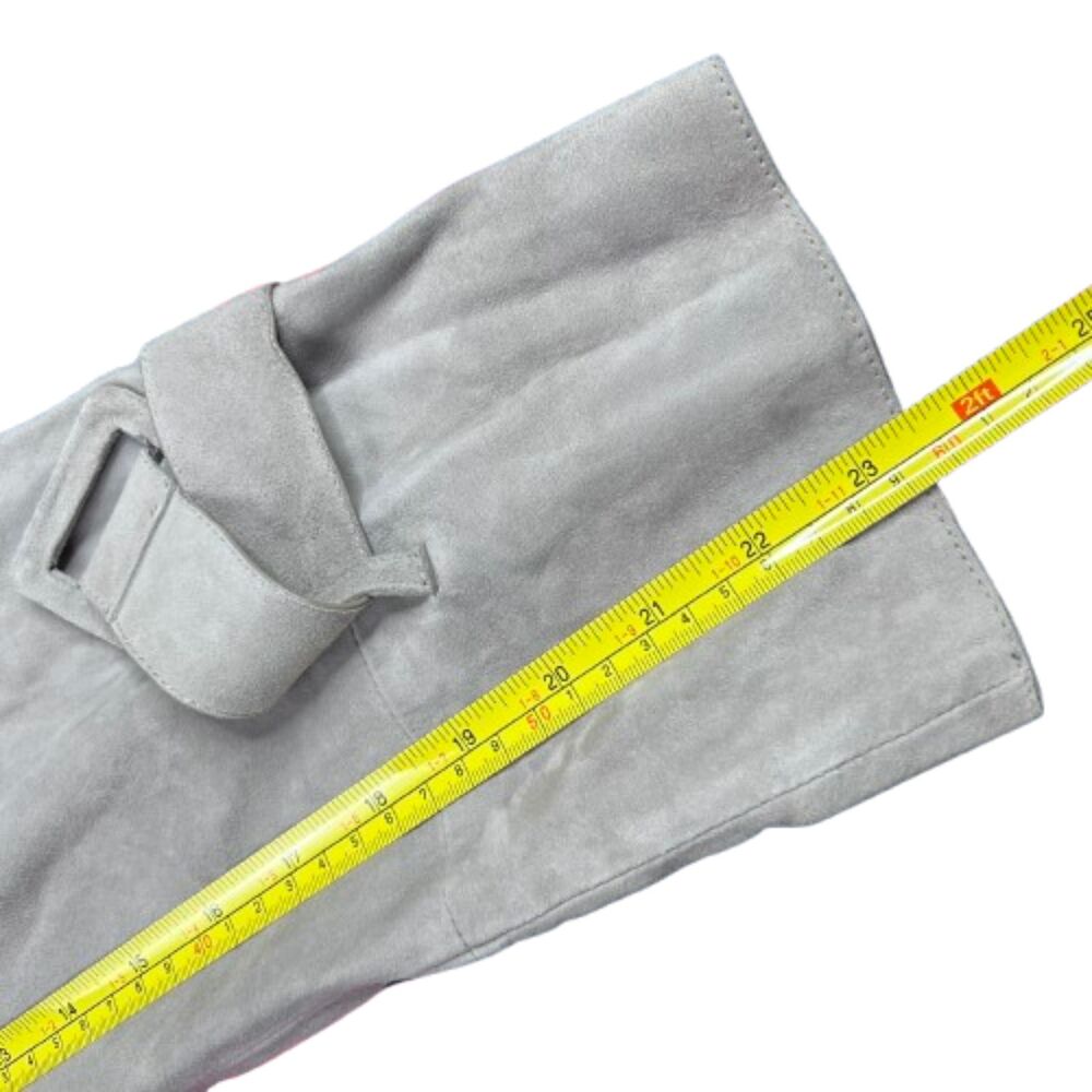 Oakwood NWT 100% Goat Suede Gray Trench Jacket Leather Paris Size XS - Picture 9 of 9